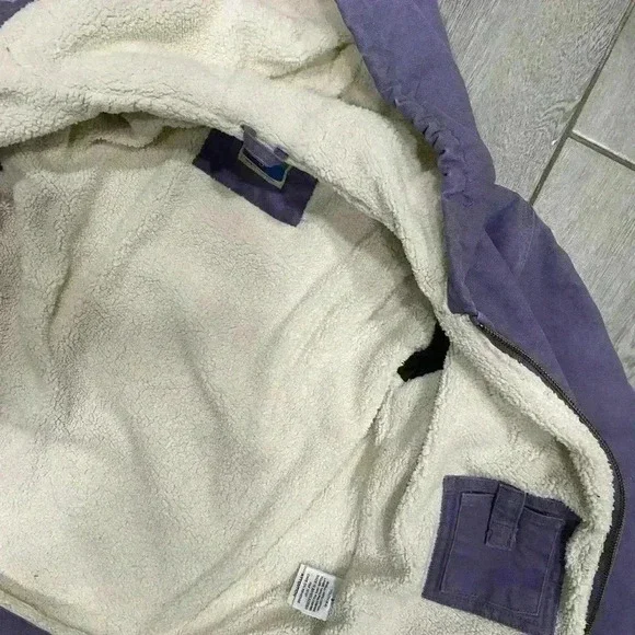 Blue Mountain Girl's Sherpa-Lined Hooded Jacket Sanded Duck Size Small - Picture 4 of 4